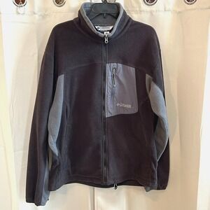 Columbia Mens Fleece Jacket Gray Full Zip Outdoor Gorpcore Hiking Camping 17034x